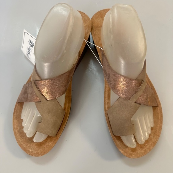 Women’s Harborsides Memory Foam Beige Wedge Sandals •Size 10M *NWO - Picture 3 of 10